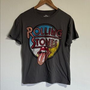 The Rolling Stones Logo Tee - Black with Red and Yellow